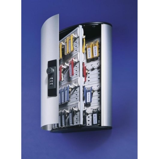 Caja portallaves Durable KEY BOX 72 ganchos aluminio plata