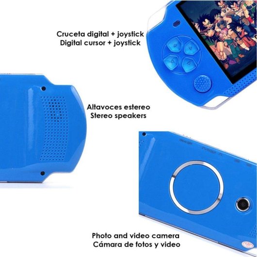 Dam Electronics X6 Console Retro Portable 1GB Jeux Classiques Caméra Intégrée Noir