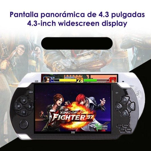 Dam Electronics X6 Console Retro Portable 1GB Jeux Classiques Caméra Intégrée Noir