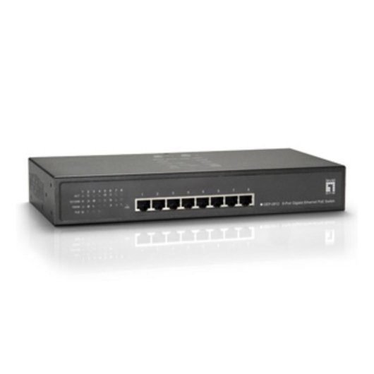 Switch Gigabit Ethernet PoE LevelOne 8 Ports 61.6W 802.3at