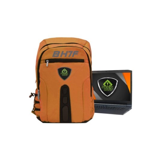 Mochila Keep Out KeepOut BK7F para portátil 17" Gamer Negro/Naranja