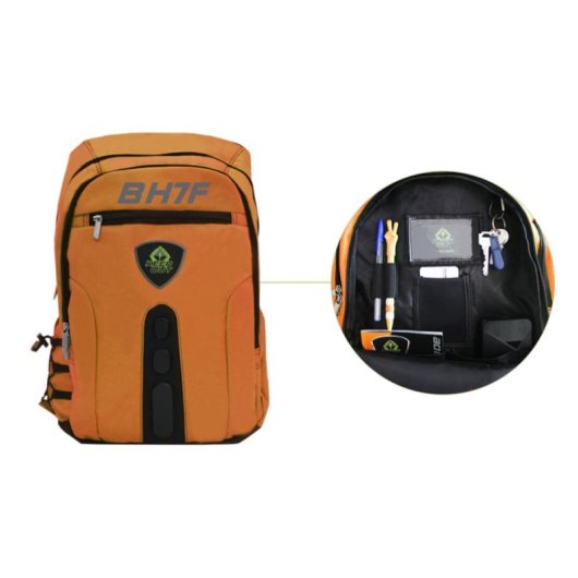 Mochila Keep Out KeepOut BK7F para portátil 17" Gamer Negro/Naranja