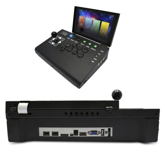 Dam Electronics Consola Retro Arcade 3D Portátil Quad Core ARM Cortex A9 64GB Wifi Negra