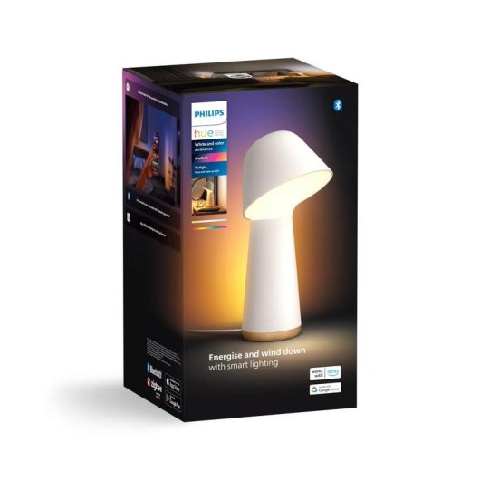 Lâmpada de mesa inteligente Philips Luz crepuscular branca Bluetooth/Zigbee