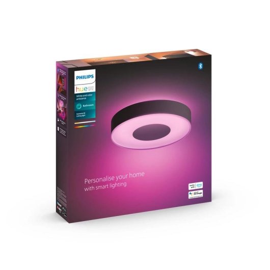 Luz de teto inteligente Philips Hue Xamento mediana Bluetooth preta