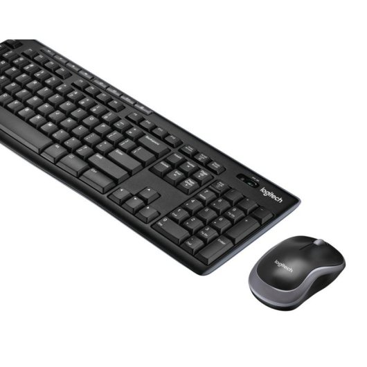 Tastiera completa wireless Logitech MK270 con ricevitore nano USB e mouse ottico ambidestro, resistente a schizzi