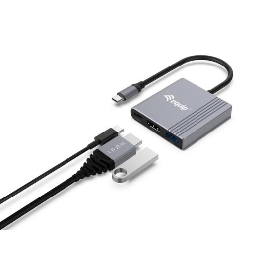 Adaptateur USB-C vers HDMI 3 en 1 Equip 4K/60Hz 100W USB PD