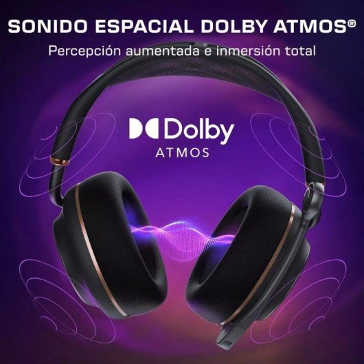 Auriculares Turtle Beach Stealth Pro II sem fios Bluetooth 5.3 Dolby Atmos ANC Preto