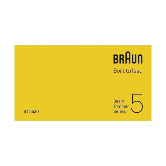 Máquina de Cortar Cabelo Braun BeardTrimmer 9 BT5520 Sem Fios 120min 40 Comprimentos 4 Pentes À Prova de Água