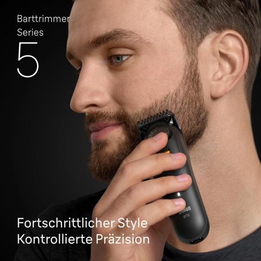 Cortapelos Braun BeardTrimmer 9 BT5520 Inalámbrico 120min 40 Longitudes 4 Peines Resistente al Agua Carga Rápida