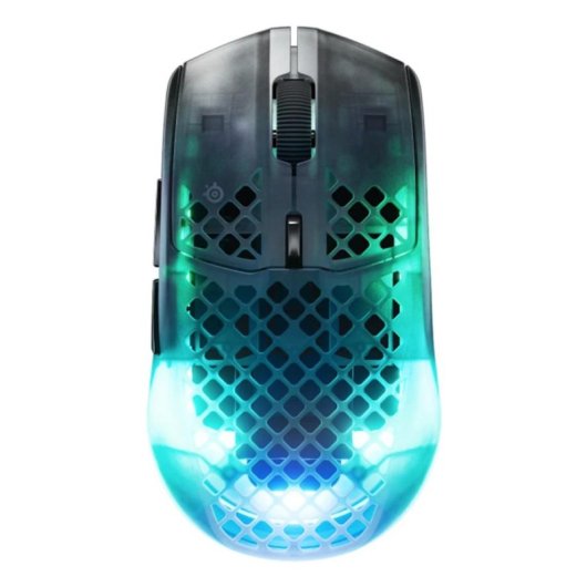 Ratón SteelSeries Aerox 3 Wireless Gen 2 RF Bluetooth 26000 DPI Negro Transparente