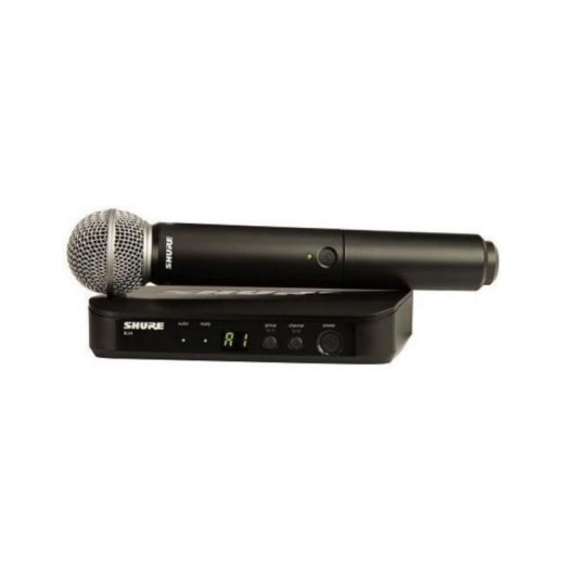Microphone Shure BLX24/PG58 main sans fil 100 m autonomie 14 h LED