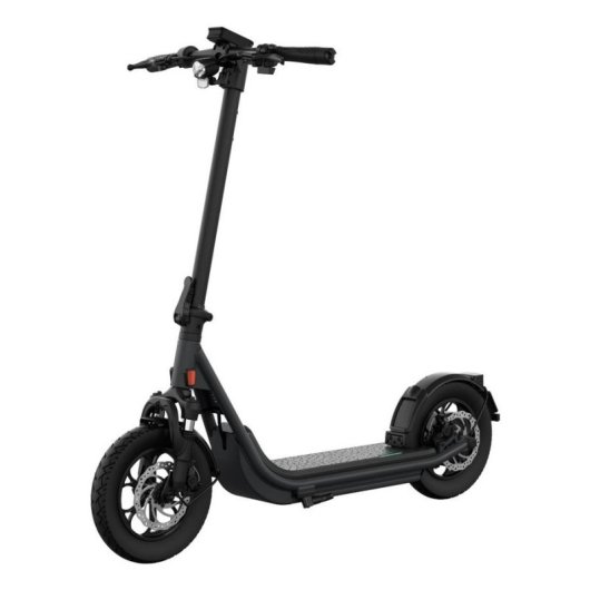 Patinete électrique Egret X core 20 km/h Autonomie 80 km Roues gonflables Freins à disque Noir