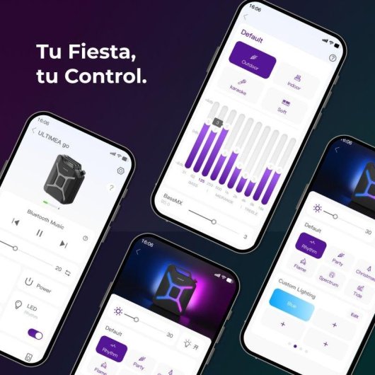 Altavoces Bluetooth Ultimea Portátil 300W con TWS, graves, RGB y batería