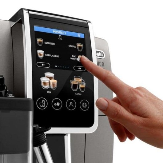 Kaffeemaschine Espresso Superautomatisch DeLonghi Dinamica Plus 1,8 L 15 Bar mit Mahlwerk und Milchaufschäumer