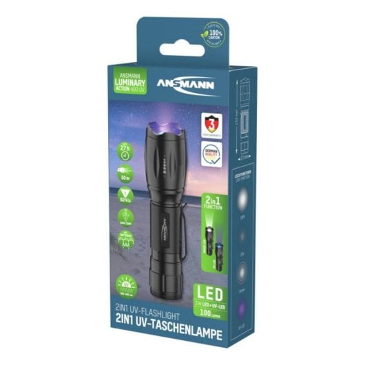 Linterna UV Ansmann Action 400 Noir Alu