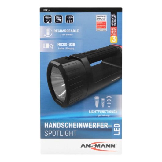 Linterna Ansmann HS5R LED Recargable 420 lm Negra