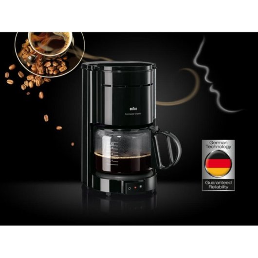 Cafetera de Goteo Braun KF 47/1 BK 1000 W 10 Tazas Negra con función antigoteo