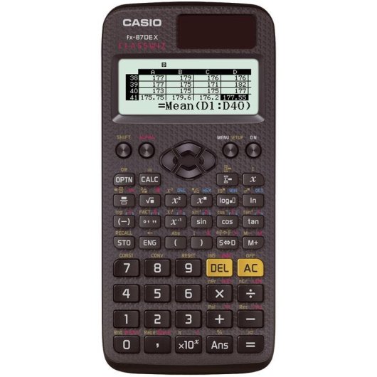 Calculadora científica Casio FX-87DE X Bolsillo Batería/Solar Negro