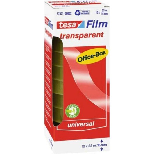 Cinta adhesiva Tesa 57371 Transparente 33 m 15 mm 10 piezas