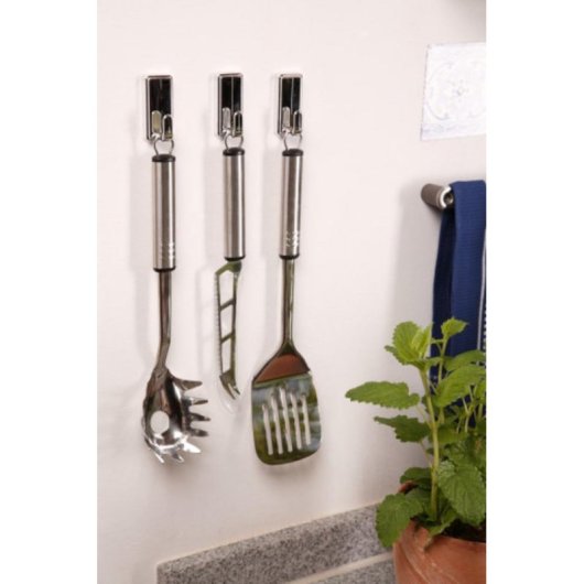 Gancio da cucina Tesa metallico 2 pezzi