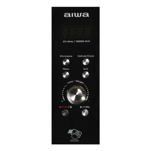 Mikrowelle Aiwa MW-230DG/BK 23 Liter 800W mit Grill und Drehteller