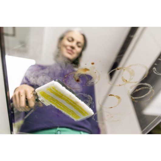 Gamuza de microfibras Kärcher 2.863-343.0 Blanco y Amarillo para limpieza a vapor