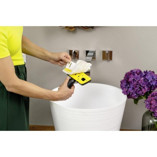 Gamuza de microfibras Kärcher 2.863-343.0 Blanco y Amarillo para limpieza a vapor