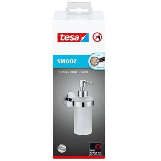 Dispensateur de savon Tesa Smooz Mur 0,2 L Métal Argent Blanc
