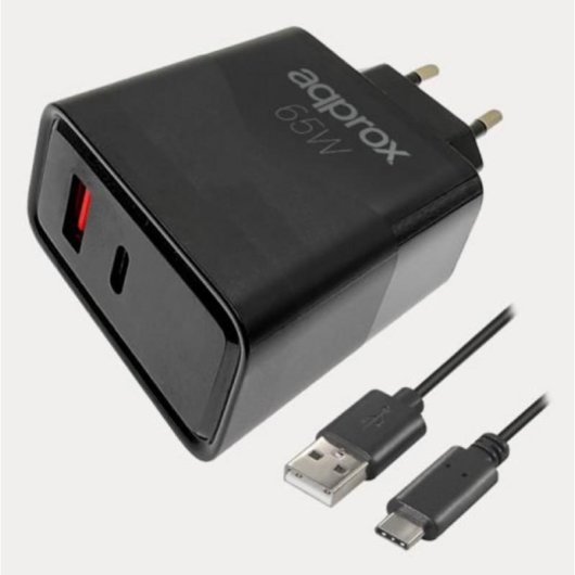 Chargeur Approx APPUSBWALL65W 65W USB-C et USB-A