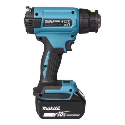 Pistola de aire caliente Makita DHG181ZJ 550 °C, 200 l/min, batterie 18V