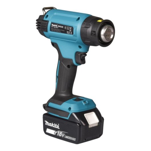 Pistola de aire caliente Makita DHG181ZJ 550 °C, 200 l/min, batterie 18V