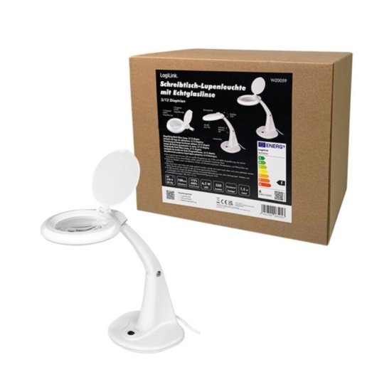 Lampe de loupe LogiLink WZ0059 LED 6,5 W 1,75x 4x
