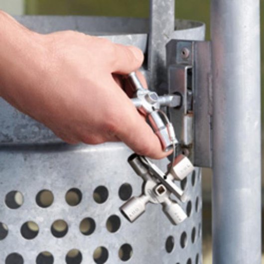 Chave para armários Knipex 00 11 01 Aço inoxidável 10 cabeçalhos