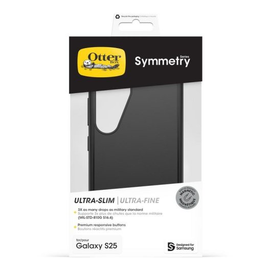 Funda para móvil OtterBox Symmetry Series Cover PC und TPE Schwarz mit Magneten für Galaxy S25