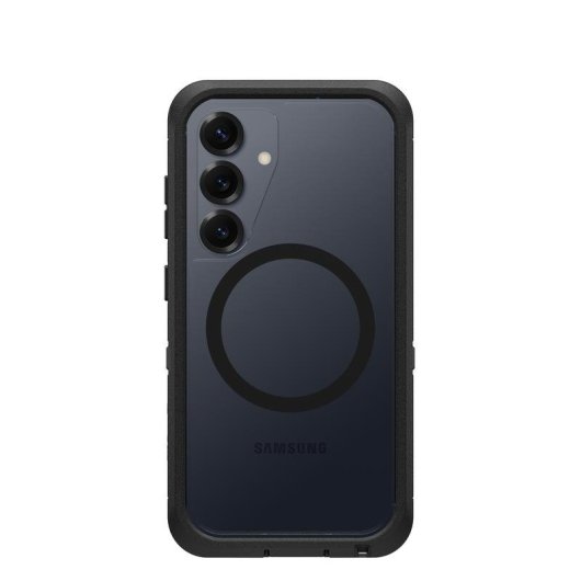 Funda para móvil OtterBox Defender XT Cover plástico negro transparente con imanes para Galaxy S25
