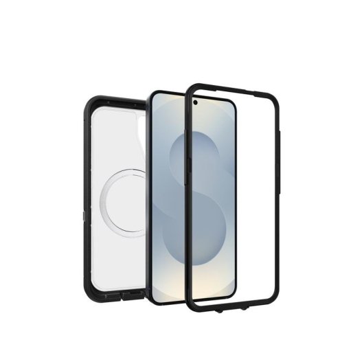 Funda para móvil OtterBox Defender XT Cover plástico negro transparente con imanes para Galaxy S25