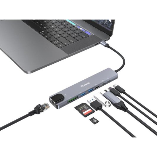 Base Replikator für Ports Equip 133497 USB-C 100 W Ethernet 1000 Mbit/s