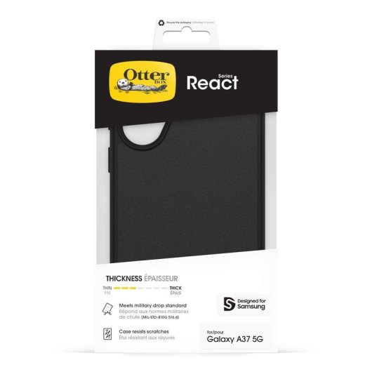 Funda para móvil OtterBox React Cover case Policarbonato Negra Antigolpes para Galaxy A37 5G