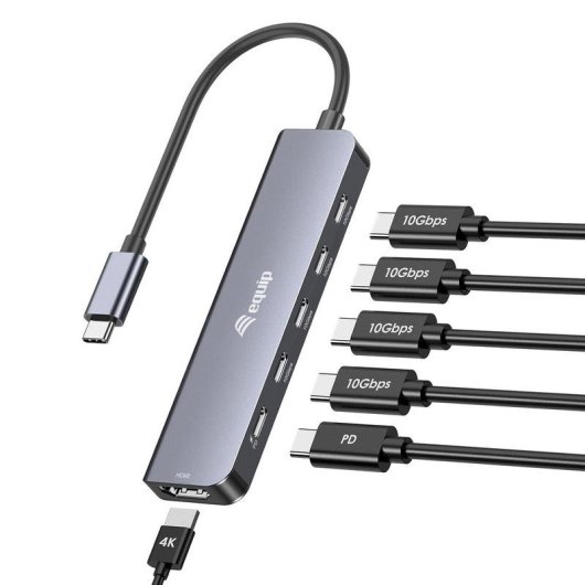 Base para portátiles Equip USB 3.2 Type-C 100W 4K Ultra HD