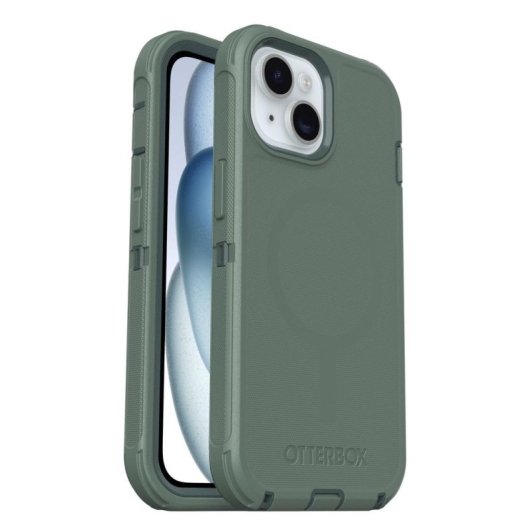 Funda para móvil OtterBox Defender Series Cover silicona verde para iPhone 17e/16e/15/14/13