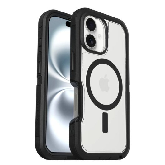 OtterBox Defender Series XT Hülle PC und TPE Schwarz Transparent für iPhone 16