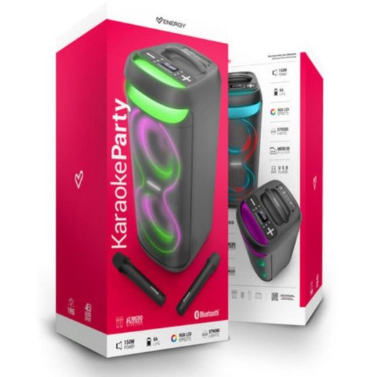 Enceintes Energy Sistem Party Karaoke sans fil 150W avec micros et LED