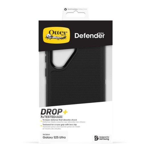 Funda para móvil OtterBox Defender Series Cover Silicona Negra para Galaxy S25 Ultra