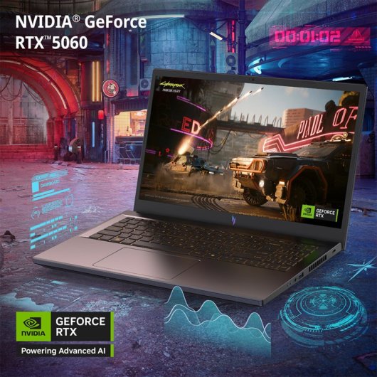 Portátil Acer Nitro V 15 ANV15-52-99X7 15.6" Intel Core i9-13900H 16GB 512GB SSD RTX 5060 Windows 11 Home