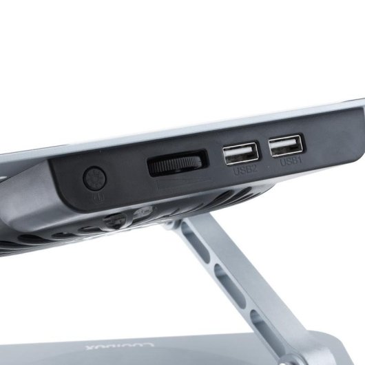 Base refrigeradora Coolbox CoolAir 1VRGB con ventilador e iluminación RGB para portátiles hasta 17"