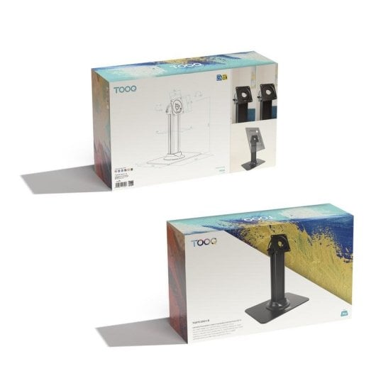 Soporte de Mesa TooQ TQATC2601-B con Rotación 90° e Inclinación 75°
