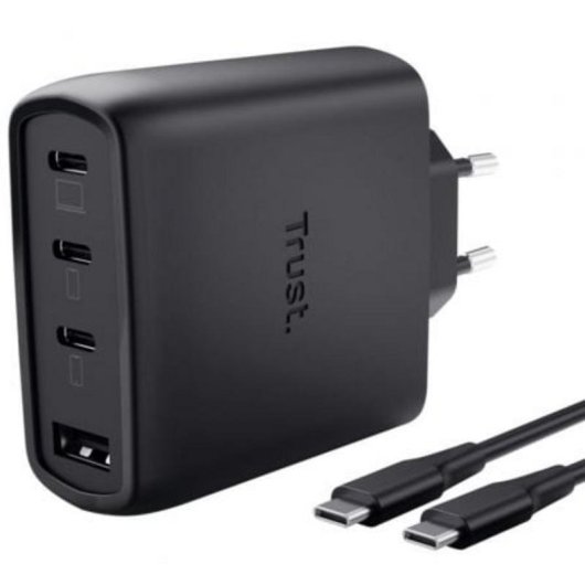 Carregador Trust Maxo 65W 4 portas USB GaN