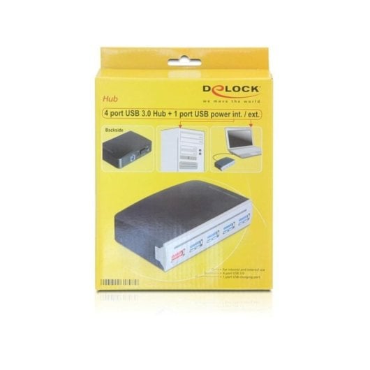 Hub Delock 5 Ports 5000 Mbit/s USB 3.2 Gen 1 Modell 61898 mit Stromversorgung
