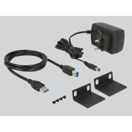 Hub Delock 13 puertos 5 Gbps USB 3.2 Gen 1 modelo 64039 metálico montaje rack